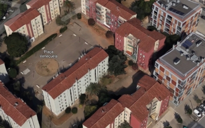 Panoràmica dels edificis afectats dels Merinals | Google Maps